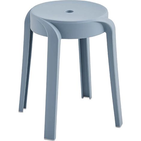 Home Deluxe Sgabello NIVO - Azzurro, set di 4 Impilabile