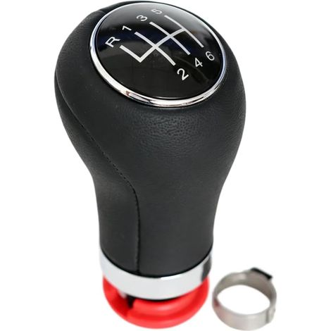 Pommeau de levier de vitesse en cuir 6 vitesses pour A6 pour C6 2004-2012 (1/5)