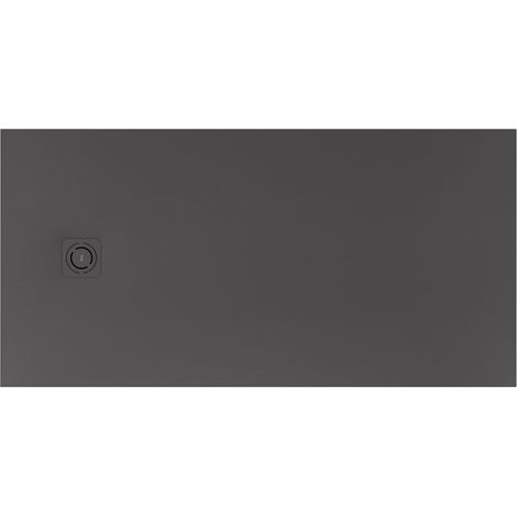 Receveur de douche extra plat en Stonex® Terran-N + Grille Twist - 1200x800mm - Onyx (1/2)
