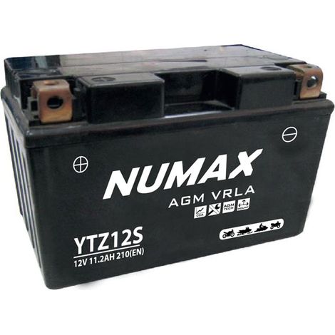 Batterie moto Numax Premium AGM YTZ12S 12V 11.2Ah 210A (1/2)