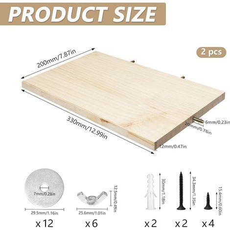 Plateforme en Bois Perchoir pour Oiseaux 33x20cm (1/4)