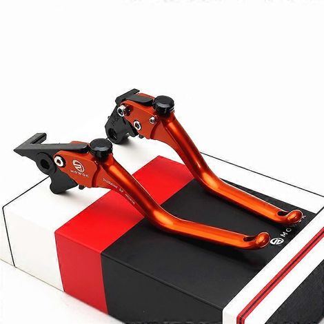 Guidon d'embrayage et de frein en alliage d'aluminium modifié pour KTM DUKE790 DUKE890 ADV790 (Orange DUKE890) (1/4)