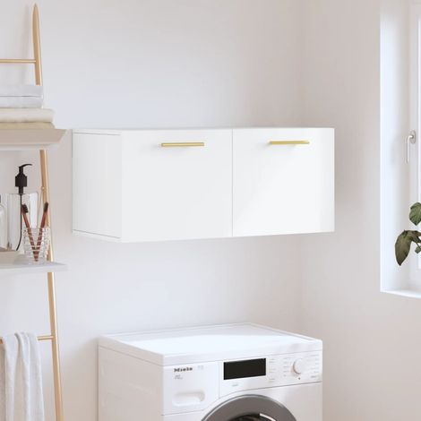 Armoire murale blanc 80x36,5x35 cm bois d'ingénierie vidaXL