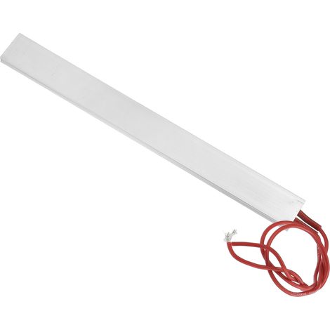 Plaque chauffante PTC isolée, coque en aluminium, 200x21x5mm, AC220V, 270°C, double fil rouge, pour chauffage industriel. (1/5)
