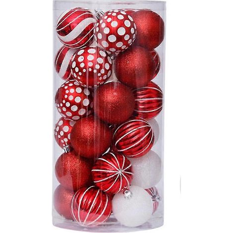 60 mm große, zarte Weihnachtsbaum-Anhänger mit Glitzermotiv und Farbthema (1/5)