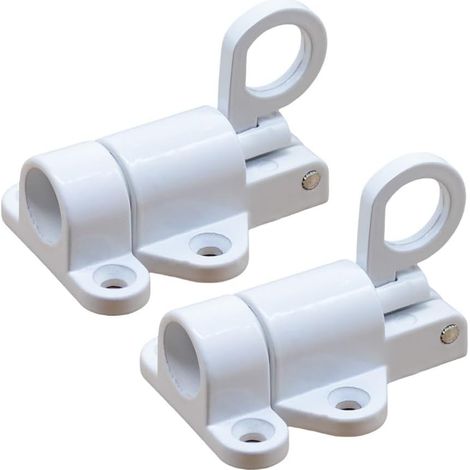 Lot de 2 loquets à ressort en alliage, blanc (1/5)