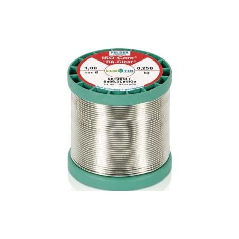 Alambre  de soldadura  ISO-Core®  RAClear  1mm  250g  Sn100Ni+  FELDER