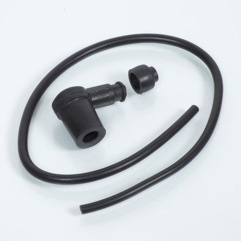 Antiparasite Générique pour moto noir D6mm L50cm 90° avec olive
