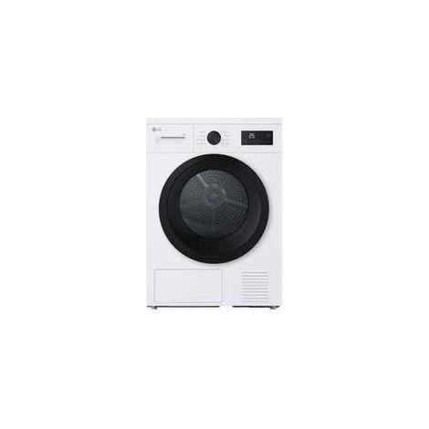 LG – Sèche-linge pompe à chaleur 8 kg – Niveau sonore 65 dB – Classe énergétique D – Dimensions 85 x 60 x 60 cm – Séchage électronique - RH8N15WHB (1/5)