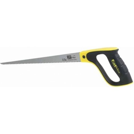 Stanley – Scie à guichet pour bois dur – Denture fine triple biseau – Longueur 300 mm – Pointe effilée pour panneaux de plâtre
