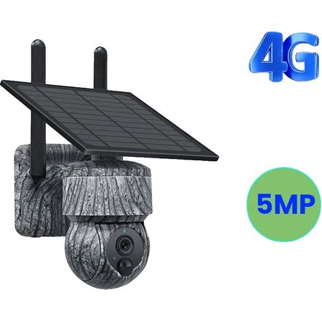 Caméra de chasse solaire PTZ, haute définition, détection de mouvement, 5MP-4G (1/2)
