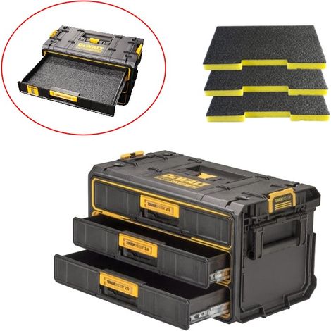 Dewalt DWST08330-1 Toughsystem 2.0 ToolBox 3 Shallow Drawer + 3x 30mm Shadowfoam (1/5)