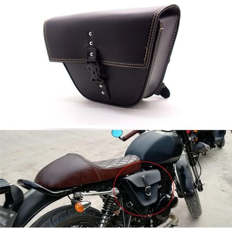 Sac pour Sillín de Motocicleta, Latéral Triangulaire Cuero (1/5)