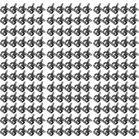 100 Pièces Collier Fixation Rapide et Sécurisée en Acier Manganèse Noir de Serrage Circulaire pour Tuyaux de Refroidissement et Machines Exposées (1/5)