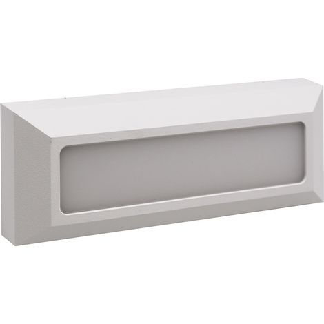 SEGNAPASSO LED 6W 220V IP65 BIANCO OPACO PARETE LUCE SWITCH 3000K-4200K-6400K