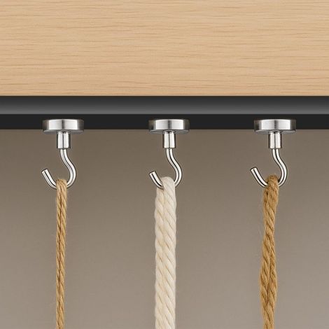 Set mit 7 robusten Magnethaken, 7,3 kg, mit starken Magneten und Haken zum Aufhängen an Kühlschränken und Duschkabinen. (1/4)