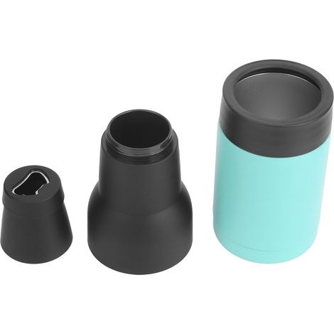 Vakuum-Bierflaschenisolatoren, doppelter Edelstahlkühler mit rutschfestem Boden und Flaschenöffner für 300-400-ml-Dosen, grün (1/5)