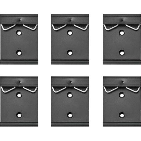 Lot de 6 supports de montage sur rail DIN universel de 4,2 cm de large fixés sur un rail DIN universel de 35 mm fermement en alliage d'aluminium pour commutateur Ethernet (1/5)