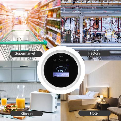 WLAN-Gefahrgaswarngerät mit intelligentem Alarm, USB-Smart-Sonde, Flüssiggas (LPG), Erdgas, CH4 (1/5)