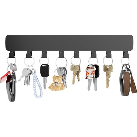 Selbstklebender Wandhaken mit 8 Haken, Handtuchhaken für Bad und Küche, Wandhaken zum Aufhängen ohne Bohren, selbstklebender Bilderhalter (1/5)