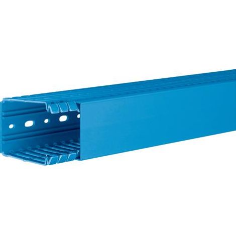 Goulotte de câblage complète BA7 prof 80mm l 60mm bleue HAGER BA780060BL