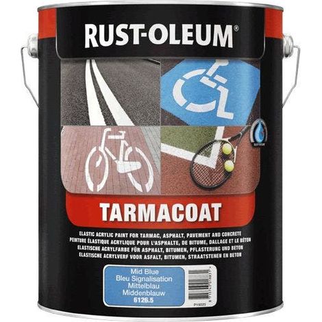 Peinture de sol TARMACOAT - 5 L - noir RAL 9017 - mat - RUST-OLEUM