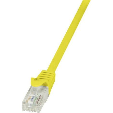 Câble réseau LogiLink CAT5e U/UTP 0.50 m jaune - CP1027U - 0.50 m - jaune - [1x RJ45 mâle - 1x RJ45 (1/3)