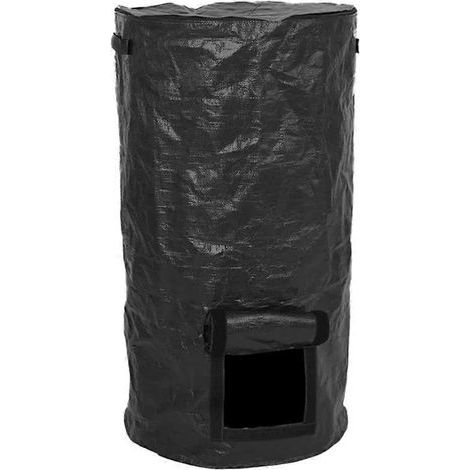 Collapsible garden composting bags with lids, 34 gallons (129 liters) for composting manure waste C (1/5)