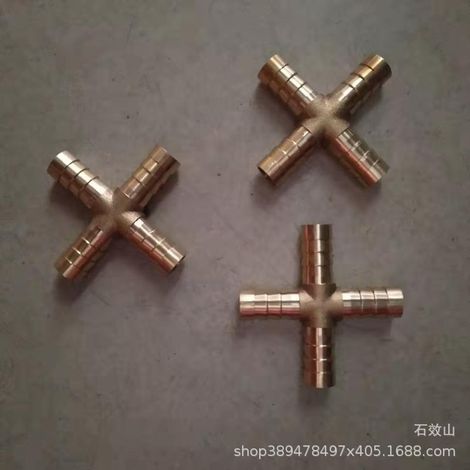Accessoires pour appareils de cuisine, raccord en cuivre à quatre voies pour conduite de gaz, raccord droit pour branchement de gaz (1/4)