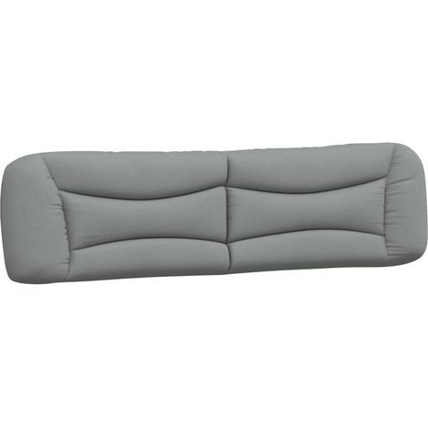 Cabecero de cama acolchado Hvar tela gris claro 200 cm vidaXL