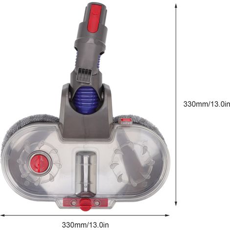 Ortviai Tête de Balai Électrique pour Aspirateur Dyson V6/V7/V8/V10/V15 – ABS, 330 mm, 4 Lingettes Incluses (1/4)