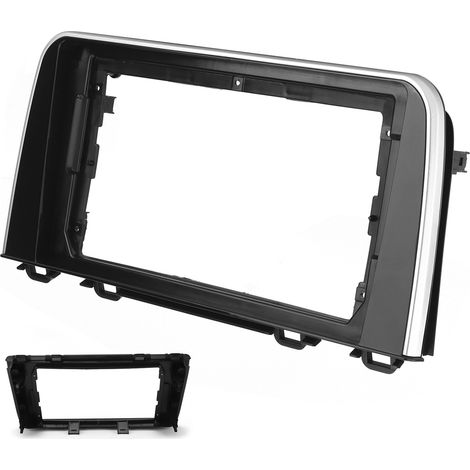 Cadre de façade de support radio 2-DIN 10,1 pouces, garniture noire, accessoire automobile de remplacement pour HONDA CRV 2017 (1/5)