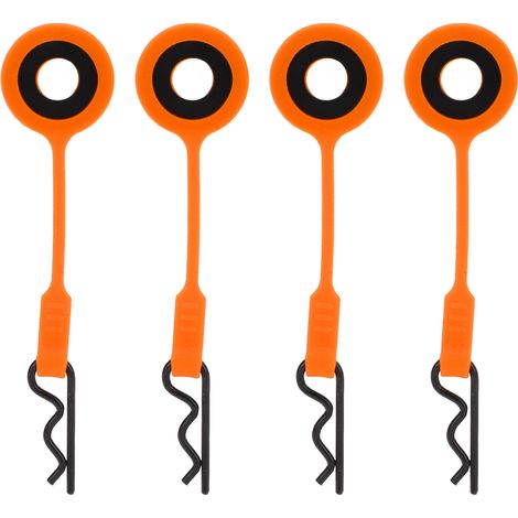 4 Pièces Attaches de Carrosserie RC Universelles en Métal et Silicone pour Voiture 1/10 - Orange (1/5)