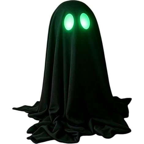 Fantôme lumineux Halloween sans chapeau, décoration suspendue LED pour fête, maison hantée, jardin, porte, terrasse et intérieur (1/5)