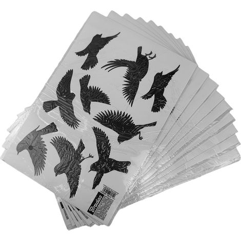 Repelente de pájaros Bradas, pegatinas autoadhesivas para ventanas, juego pequeño de 9x10 piezas (1/5)