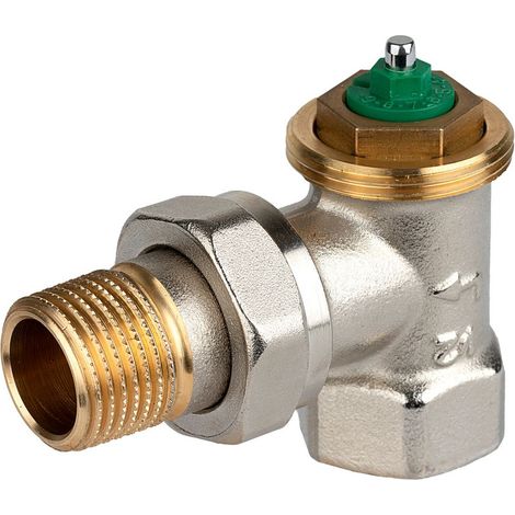 Thermostatventilkörper LX Messing vernickelt, Eck, 1/2'' (1/3)