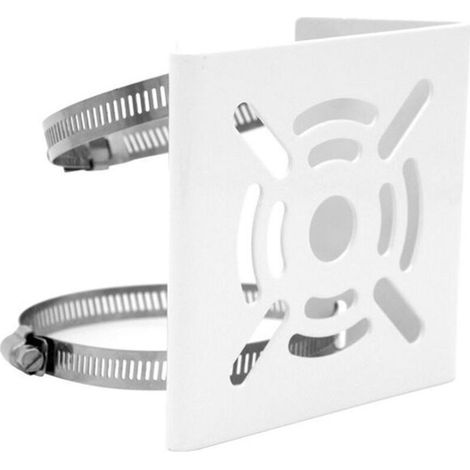 YMYNY Universal Vertical Pole Mount for Security Cameras, Solid Metal Bracket with 2 Buckles, Suitable for LED Wall/Scene Lights, Solar Panels (Small Size) (1/4)