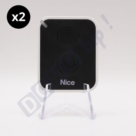 Lot de 2 télécommandes nice on2e - émetteur à code tournant era one2 - 433.92 mhz