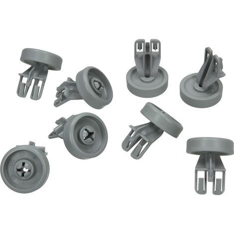 KIT 8PZ RUOTE CON SUPPORTO CESTO LAVASTOVIGLIE WHIRLPOOL IGNIS