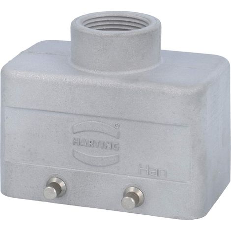 HARTING Han 10B EMV/High Temp Capot bas, 1xPG16 sortie de câble droite, pour 2 étrier (sur la partie inférieure) Presse-étoupe PG16 Plage de serrage 8,0 mm - 14,0 mm - 1 Stück (1/3)