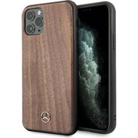 iPhone 11 Pro Max Hülle Mercedes Wood Line Walnussbraun (1/5)