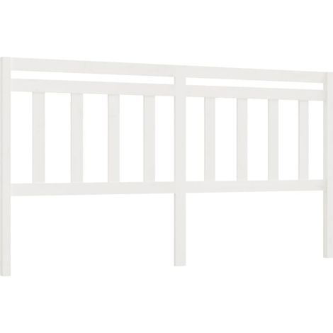 Maison Exclusive - Testiera per Letto Bianca 186x4x100cm in Legno Massello di Pino