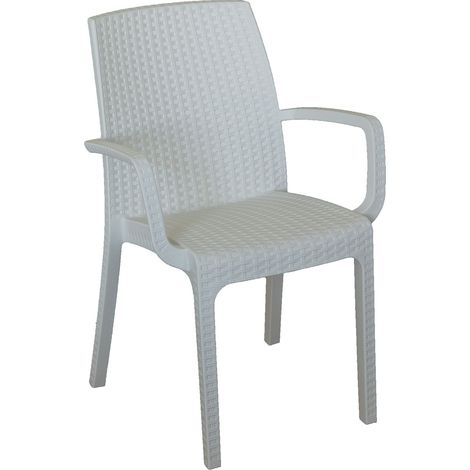 POLTRONCINA INDIANA BIANCA 57X59XH86CM IMPILABILE.