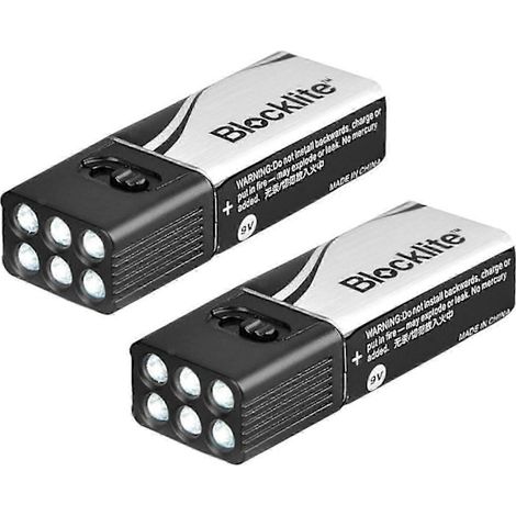 Lot de 2 lampes torches de camping LED 9V, compactes et ultra-lumineuses. - AquaForge (1/5)