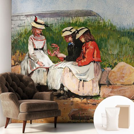 Papier peint intissé mural avec imprimé motifs uniques apparence moderne - Colle incluse gratuite Vacances d'été 250x250 cm (1/5)
