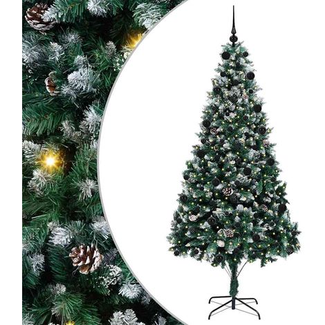 Sapin de Noël,Arbre de Noël artificiel Vert 210 cm PVC, Acier et Plastique CFW66212 (1/5)
