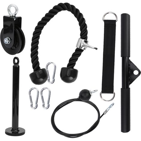 Ensemble de Poulies de Fitness 9 Pièces pour Entraînement à Domicile et Renforcement Musculaire (1/5)