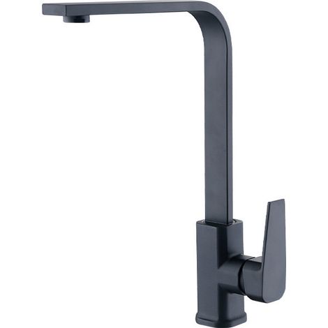 [MAI USATO]Rubinetti moderni per lavello da cucina, miscelatori con beccuccio girevole, rubinetti monocomando girevoli a 360 gradi, rubinetti a cascata monoforo in ottone massiccio (nero) (1/5)