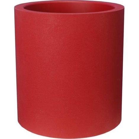 Riviera Granit Rundtopf 50 cm Rot für den Garten (1/2)
