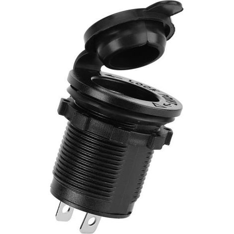 Aynefy Accendisigari per auto impermeabile 12V/24V realizzato in plastica ABS per auto e moto con copertura impermeabile (1/4)